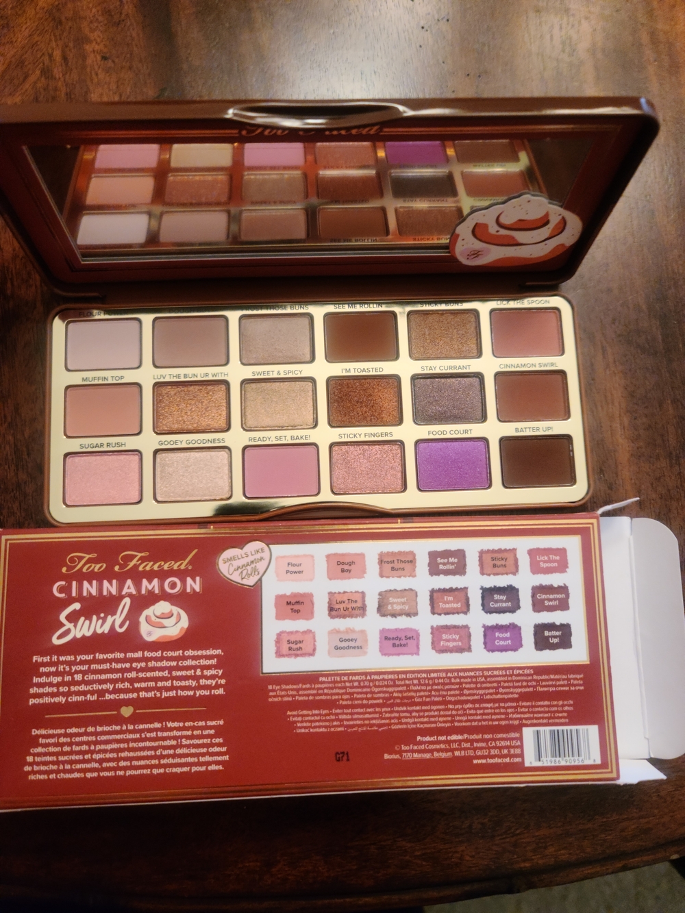 💋Iconic Too Faced Cinnamon Swirl Eyeshadow Palette💐Warm Neutral & Pink Shades